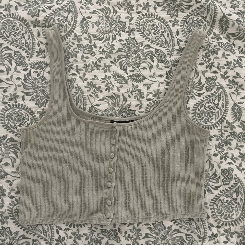 Sage green crop top